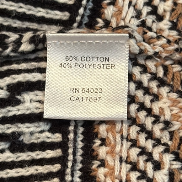 Old Navy Banana Republic Diamond Print Jacquard Cardi-Coat Size M - Picture 9 of 10